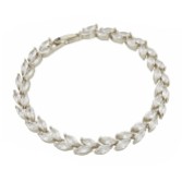Photograph: Amara Silver Crystal Vine of Leaves Bracelet