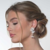 Photograph: Amaryllis Blush Pearls Floral Drop Earrings