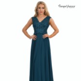 Photograph: Angel Forever Robe de bal de fin d'année en mousseline avec corsage en dentelle (Teal)