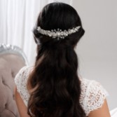 Photograph: Annie Clustered Pearl and Crystal Bridal Headpiece