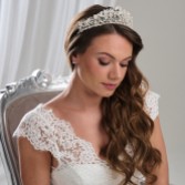 Photograph: Arianna Floral Pearl and Crystal Statement Tiara AR749
