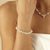 Photograph: Arianna Hayworth Woven Pearl and Crystal Wedding Bracelet ARW092