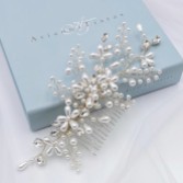 Photograph: Arianna Honeysuckle Pearl Floral Hair Comb AR607