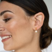 Photograph: Arianna Mini Pearl Drop Earrings ALFE693