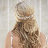 Photograph: Arianna Neoma Filigree Flowers Wedding Hair Vine AR563
