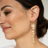 Photograph: Arianna Pearl Cluster Long Drop Earrings ARE689