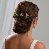 Fotografia: Arianna Set di 3 spille per capelli Iris con fiori e foglie ARP633