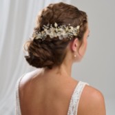 Photograph: Arianna Statement Flowers and Leaves Hair Comb AR787