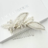 Fotograf: Astoria Vintage Inspired Beaded Leaves Asymmetric Comb