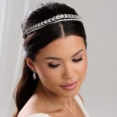 Photograph: Athena CZ Crystal Leaves Bridal Tiara