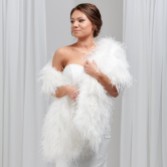 Photograph: Audrey Ivory Long Ostrich Feather Bridal Stole