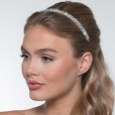 Photograph: Aura Silver Sparkly Crystal Headband