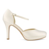 Photograph: Avalia Dona Ivoire Satin Ankle Strap Platform Court Shoes