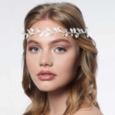 Photograph: Bandeau Boho Gaia Silver Leaf Bridal