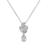 Photograph: Bejewelled Crystal Vintage Pendant Necklace (Silver)