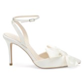 Photograph: Bella Belle Rhodes Ivory Silk Slingback Bow Wedding Shoes