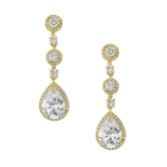 Photograph: Boucles d'oreilles mariage chandelier éternel en cristal (or)