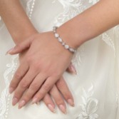 Photograph: Bracelet de mariage en palladium à zircon cubique (argent)