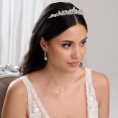 Photograph: Bridgerton Gold Dainty CZ Crystal Wedding Tiara (diadème de mariage)