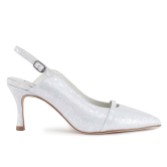 Photograph: Capollini Emory Pearlescent Leather Mid Heel Slingbacks