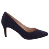 Photograph: Capollini Escarpins à talon moyen en cuir nubuck Izzy Navy