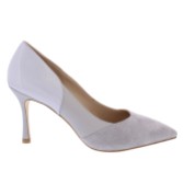 Photograph: Capollini Faith Gray Leather Paneled Pointed Court Shoes