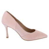 Photograph: Capollini Faith Pink Leather Paneled Pointed Court Shoes