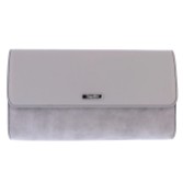 Photograph: Capollini Gray Suede and Leather Clutch Bag