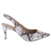 Photograph: Capollini Iris Ivory Snake Print Leather Pointed Slingback Heels (talons aiguilles en cuir imprimé serpent)