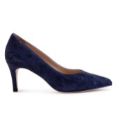 Fotografia: Capollini Izzy, scarpe da corte con tacco medio in pelle nabuk, color navy