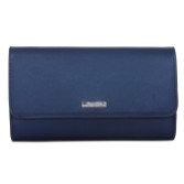 Fotograf: Capollini Marineblaue Clutch-Tasche aus perlmuttfarbenem Leder