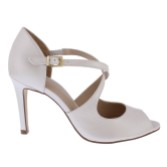 Photograph: Capollini Orchid Champagne Leather Cross Strap Peep Toe Sandals