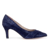 Fotografia: Capollini Wyona - Scarpe da tribunale larghe in pelle nabuk color navy