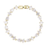 Fotograf: Connaught Dainty Cubic Zirconia Hochzeitsarmband (Gold)