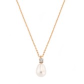 Photograph: Dolci Rose Gold Teardrop Pearl Pendant Necklace