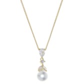 Photograph: Elegance Gold Crystal and Pearl Wedding Pendant Necklace