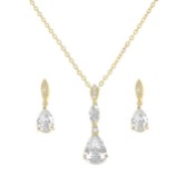 Photograph: Ellie Gold Cubic Zirconia Crystal Wedding Jewellery Set