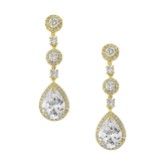 Photograph: Eternal Chandelier Crystal Wedding Earrings (Gold)