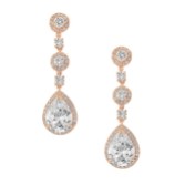 Photograph: Eternal Chandelier Crystal Wedding Earrings (Rose Gold)