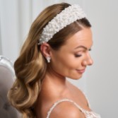 Fotografia: Fascia per capelli con perle e cristalli Laila Statement