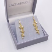 Photograph: Fern Gold Sparkly Crystal Leaves Earrings