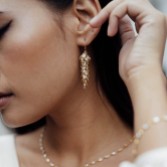 Photograph: Freya Rose 22ct Gold Midi Crystal Drop Earrings