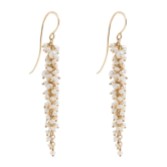 Photograph: Freya Rose Delicate Gold Pearl Drop Earrings