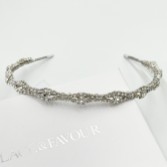 Photograph: Harper Narrow Diamante Wedding Headband