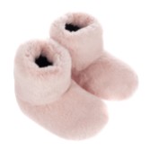 Photograph: Helen Moore Blossom Pink Faux Fux Slipper Boots