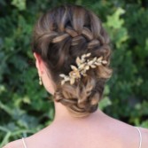 Fotograf: Ivory and Co Amor Bronze Blätter und Perlen Zweige Haarspange
