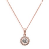 Photograph: Ivory and Co Balmoral Rose Gold Crystal Pendant Necklace