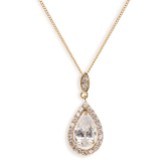 Photograph: Ivory and Co Belmont Crystal Pendant Necklace (Gold)
