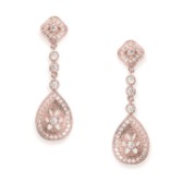 Photograph: Ivory and Co Boucles d'oreilles mariage Moonstruck en or rose et cristal