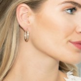 Photograph: Ivory and Co Copenhagen Gold Crystal Hoop Earrings